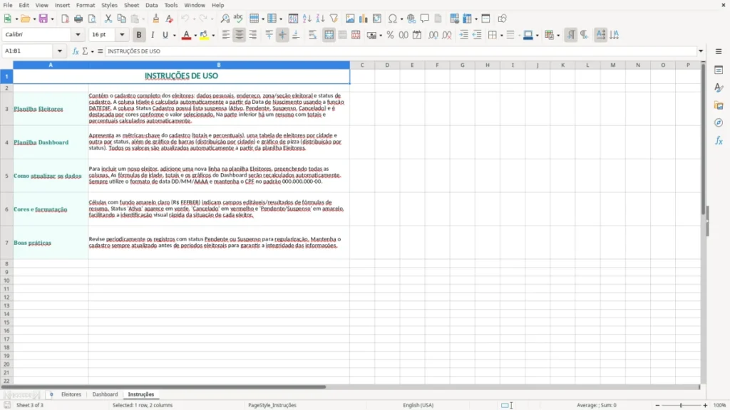 Instruções – Cadastro de Eleitores Excel – Planilha Grátis (2026)