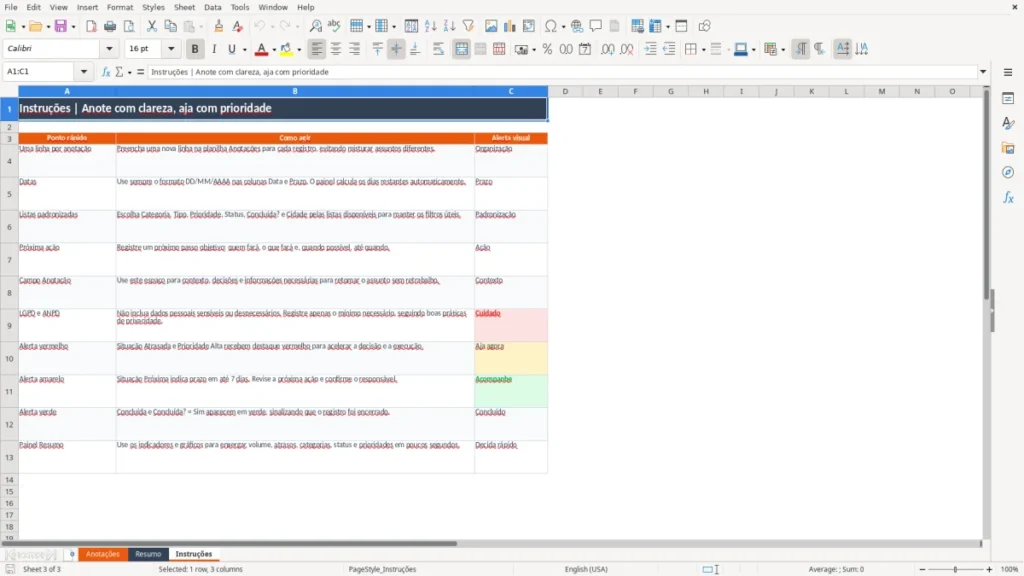 Instruções – Anotações Excel – Planilha Grátis (2026)