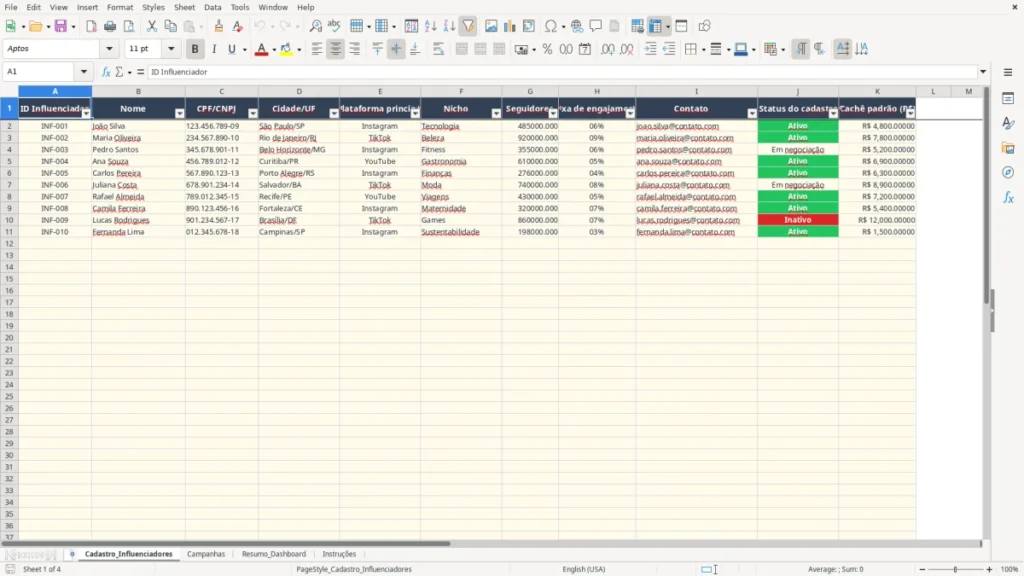Cadastro_Influenciadores – Influenciadores Excel – Planilha Grátis (2026)